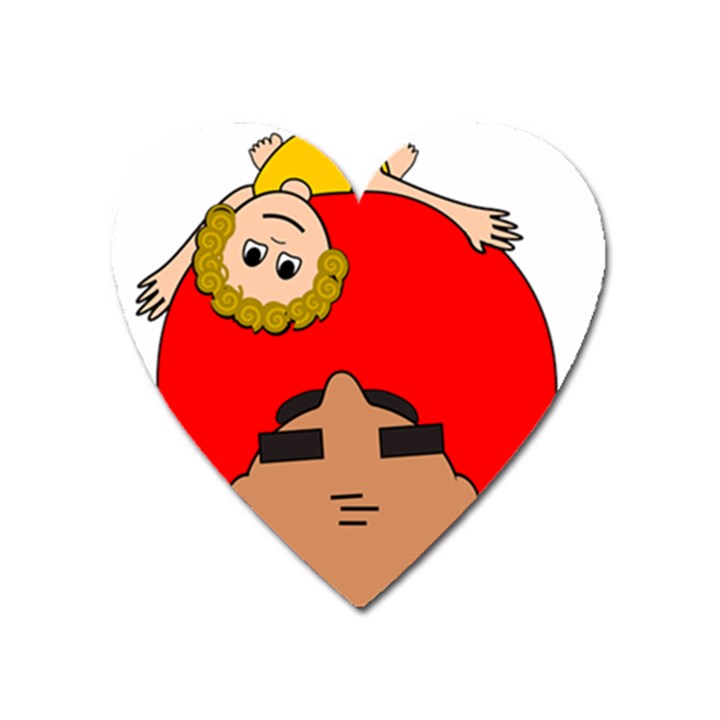 Comic-characters-grandfather Heart Magnet