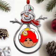 Comic-characters-grandfather Metal Snowman Ornament by 99art