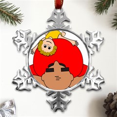 Comic-characters-grandfather Metal Small Snowflake Ornament by 99art