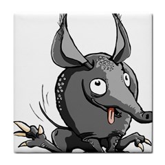 Animal-armadillo-armored-ball- Tile Coaster by 99art