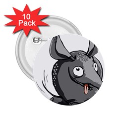 Animal-armadillo-armored-ball- 2 25  Buttons (10 Pack)  by 99art