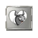 Animal-armadillo-armored-ball- Mega Link Heart Italian Charm (18mm) Front