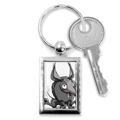 Animal-armadillo-armored-ball- Key Chain (rectangle) by 99art