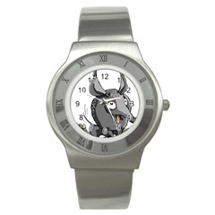 Animal-armadillo-armored-ball- Stainless Steel Watch by 99art