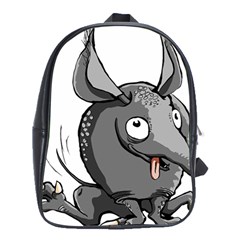 Animal-armadillo-armored-ball- School Bag (xl) by 99art