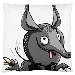 Animal-armadillo-armored-ball- Large Premium Plush Fleece Cushion Case (one Side) by 99art