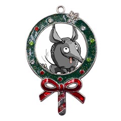 Animal-armadillo-armored-ball- Metal X mas Lollipop With Crystal Ornament by 99art