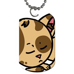 Cat-cartoon-pet-kitten-character Dog Tag (two Sides) by 99art