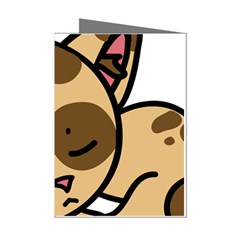 Cat-cartoon-pet-kitten-character Mini Greeting Cards (pkg Of 8) by 99art