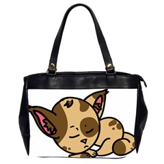 Cat-cartoon-pet-kitten-character Oversize Office Handbag (2 Sides) by 99art