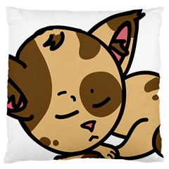 Cat-cartoon-pet-kitten-character Large Premium Plush Fleece Cushion Case (One Side)