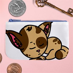 Cat-cartoon-pet-kitten-character Large Coin Purse