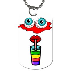 Animation-eyes-cartoon-cute-comic Dog Tag (one Side) by 99art