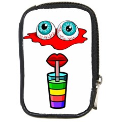 Animation-eyes-cartoon-cute-comic Compact Camera Leather Case by 99art