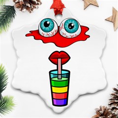 Animation-eyes-cartoon-cute-comic Ornament (snowflake) by 99art