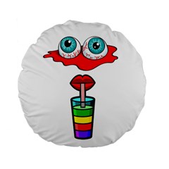 Animation-eyes-cartoon-cute-comic Standard 15  Premium Flano Round Cushions by 99art