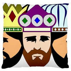 Comic-characters-eastern-magi-sages Large Premium Plush Fleece Cushion Case (two Sides) by 99art