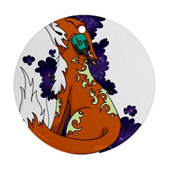 Fuchs-comic-music-wild-animal-cute Ornament (round)