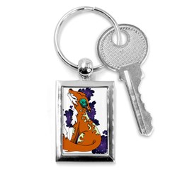 Fuchs-comic-music-wild-animal-cute Key Chain (rectangle) by 99art