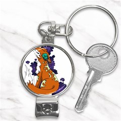 Fuchs-comic-music-wild-animal-cute Nail Clippers Key Chain by 99art