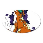 Fuchs-comic-music-wild-animal-cute Oval Magnet Front