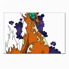 Fuchs-comic-music-wild-animal-cute Postcards 5  X 7  (pkg Of 10) by 99art