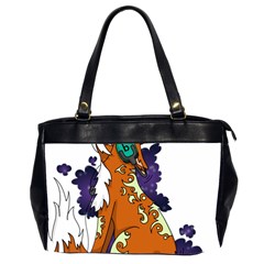 Fuchs-comic-music-wild-animal-cute Oversize Office Handbag (2 Sides) by 99art