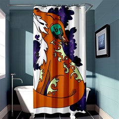 Fuchs-comic-music-wild-animal-cute Shower Curtain 36  X 72  (stall)  by 99art