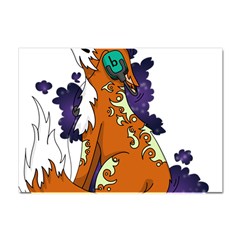 Fuchs-comic-music-wild-animal-cute Crystal Sticker (a4) by 99art