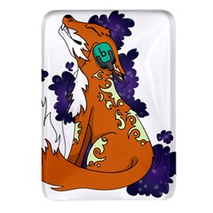 Fuchs-comic-music-wild-animal-cute Rectangular Glass Fridge Magnet (4 Pack) by 99art