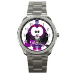 Bird-music-animation-animal Sport Metal Watch Front