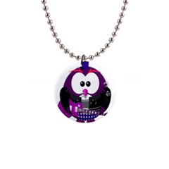 Bird-music-animation-animal 1  Button Necklace by 99art