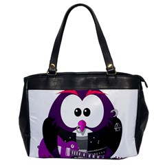 Bird-music-animation-animal Oversize Office Handbag by 99art