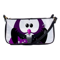 Bird-music-animation-animal Shoulder Clutch Bag by 99art