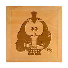 Bird-music-animation-animal Wood Photo Frame Cube by 99art