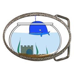 Wal-fish-small-world-lake-sea Belt Buckles by 99art