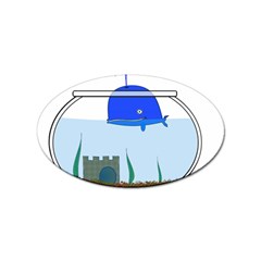 Wal-fish-small-world-lake-sea Sticker (oval) by 99art