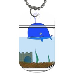 Wal-fish-small-world-lake-sea Dog Tag (one Side) by 99art