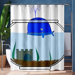 Wal-fish-small-world-lake-sea Shower Curtain 60  X 72  (medium)  by 99art