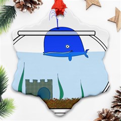 Wal-fish-small-world-lake-sea Ornament (snowflake) by 99art