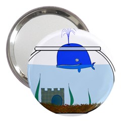 Wal-fish-small-world-lake-sea 3  Handbag Mirrors by 99art