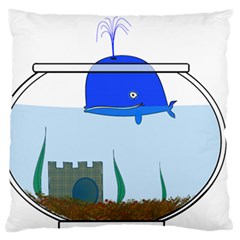 Wal-fish-small-world-lake-sea Standard Premium Plush Fleece Cushion Case (one Side) by 99art