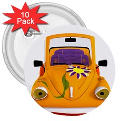 Car-transportation-cartoon-comic 3  Buttons (10 Pack)  by 99art