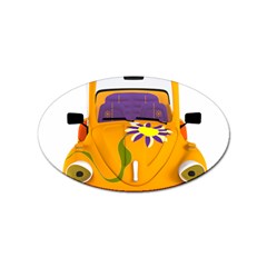 Car-transportation-cartoon-comic Sticker (oval)