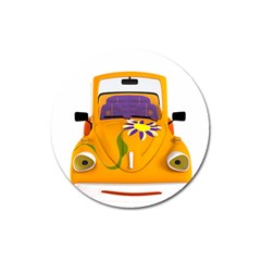 Car-transportation-cartoon-comic Magnet 3  (round)