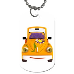 Car-transportation-cartoon-comic Dog Tag (one Side) by 99art