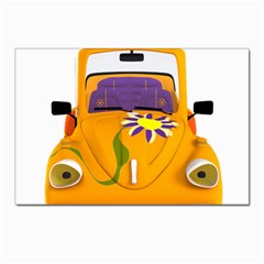 Car-transportation-cartoon-comic Postcard 4 x 6  (pkg Of 10) by 99art