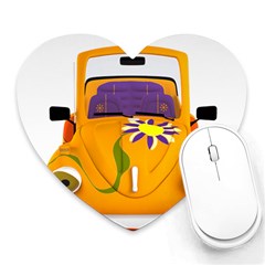 Car-transportation-cartoon-comic Heart Mousepad by 99art