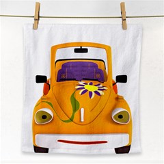 Car-transportation-cartoon-comic Face Towel by 99art