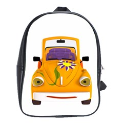 Car-transportation-cartoon-comic School Bag (large) by 99art